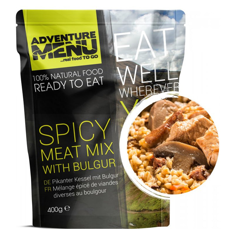 Adventure Menu Spicy meat mix with bulgur