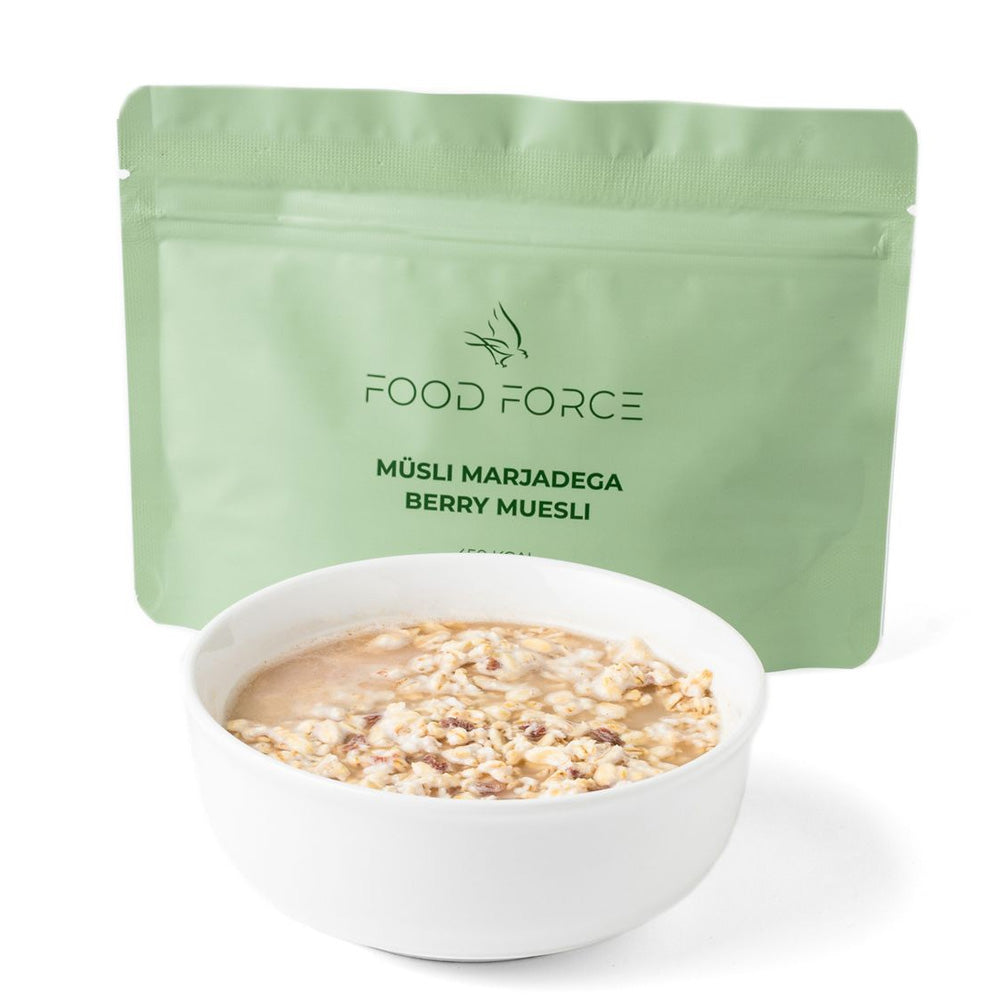 Food Force Berry Muesli | Frystorkad mat | Portionsförpackning