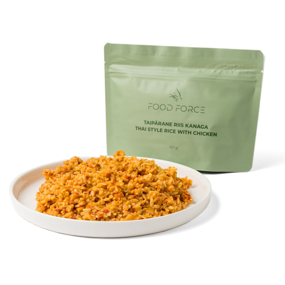 Food Force Thai Style Rice with Chicken | Frystorkad mat | Portionsförpackning