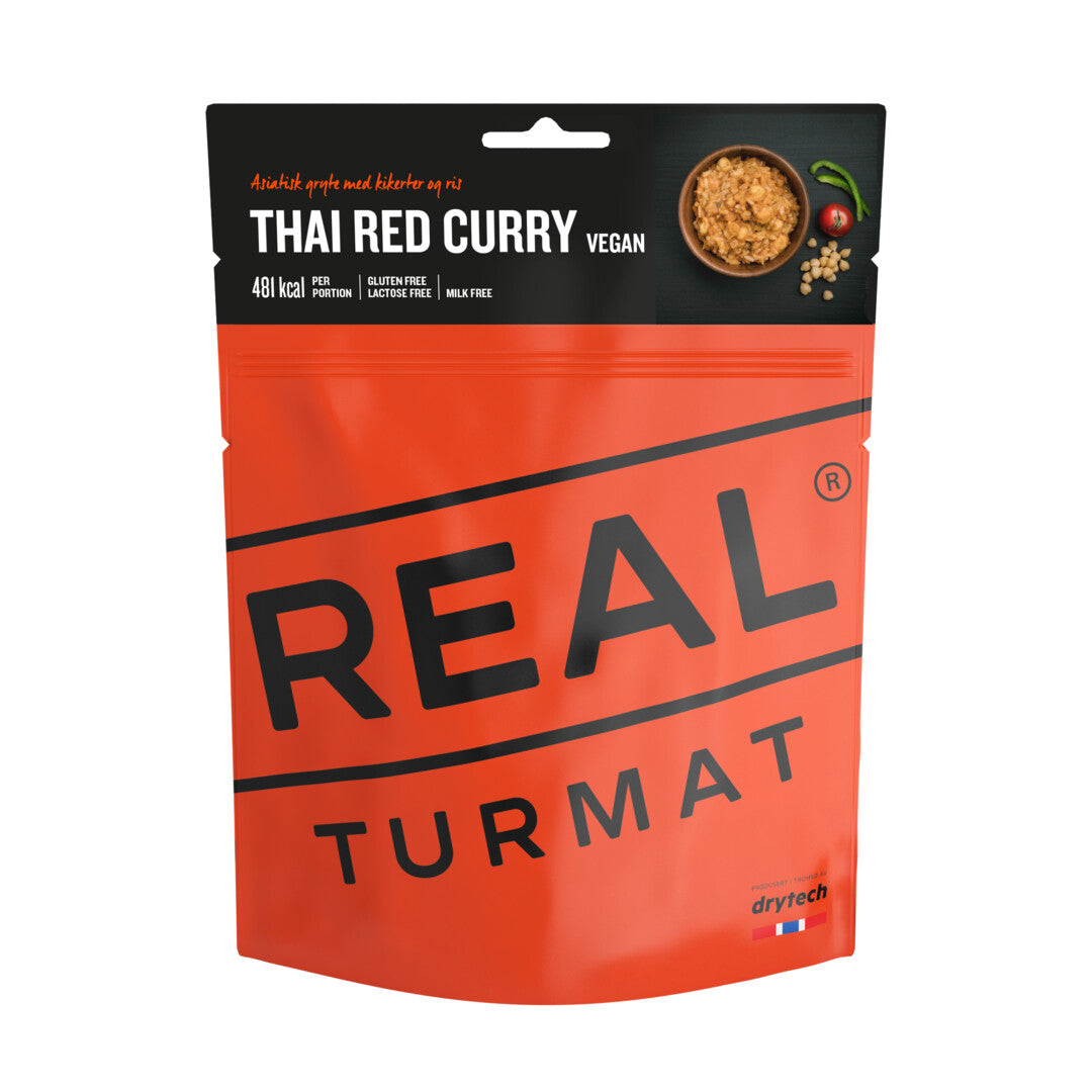 Real Turmat Thai Red Curry | Frystorkad mat | Portionsförpackning