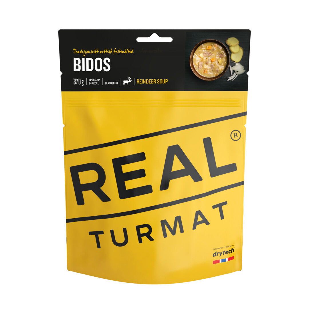 Real Turmat Bidos | Frystorkad mat | Portionsförpackning