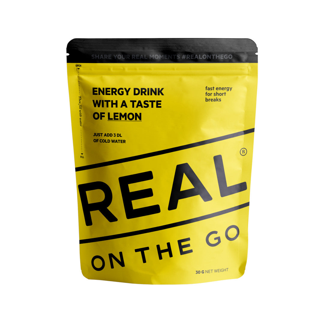 Real On The Go Energy Drink Taste of Lemon