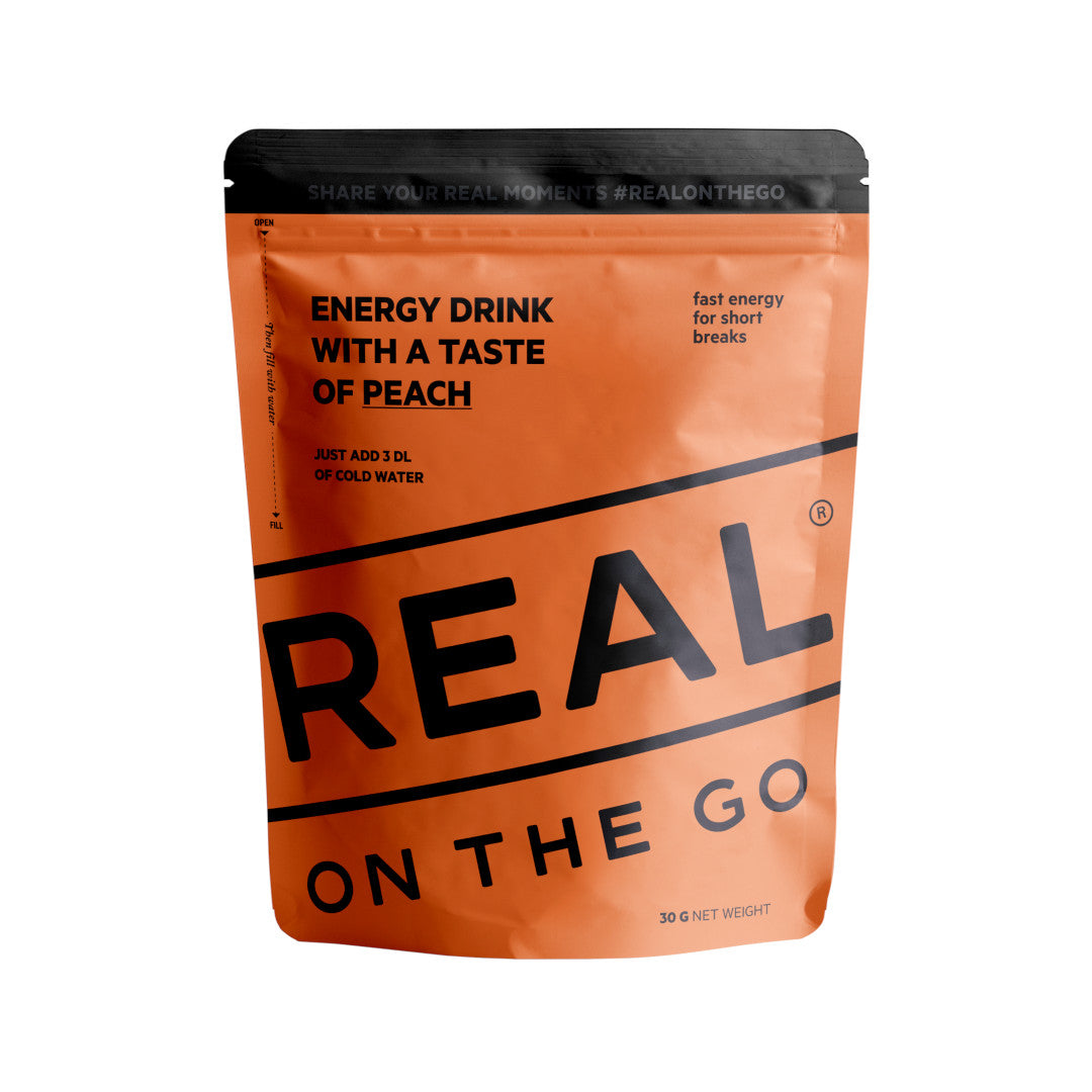 Real On The Go Energy Drink Taste of Peach