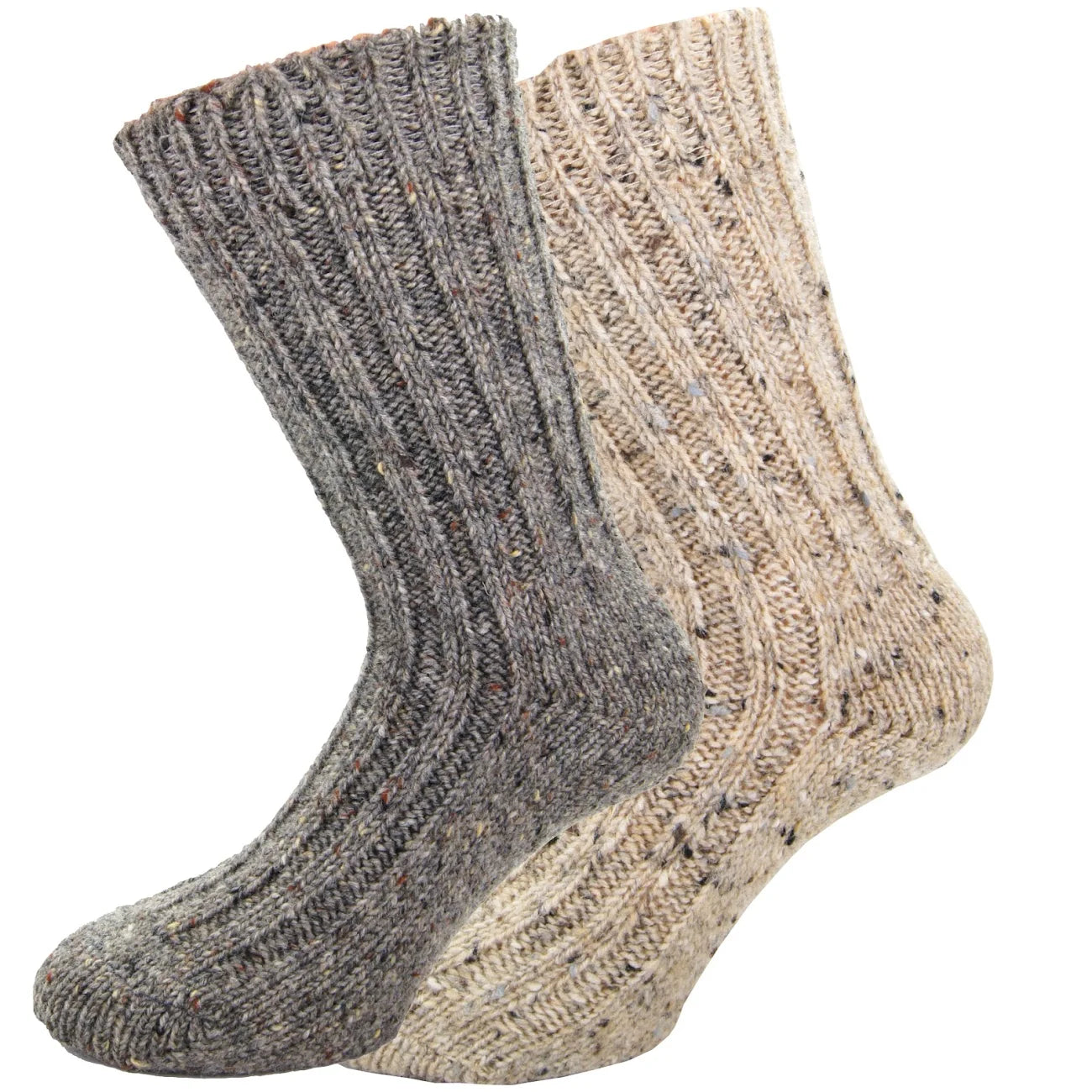 Raggsockor | 2-pack grå/beige